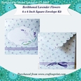 Beribboned Lavender Flowers 6 x 6 Inch Envelope
