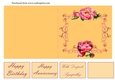Peonies Quick and Easy Cut and Fold Card with Tags - orange