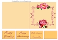 Peonies Quick and Easy Cut and Fold Card with Tags - peach