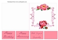 Peonies Quick and Easy Cut and Fold Card with Tags - white