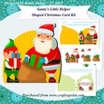 Santas Little Helper Shaped 3D Decoupage Christmas Card Kit