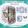 Rambling Roses 3 Panel Gatefold Card Kit - Happy Anniversary