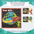 You Are Out of This World 7 x 7 Inch Card Front with Decoupage