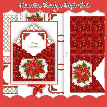 Poinsettia Envelope Style Card