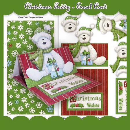 Christmas Teddy Easel Card