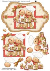 Gingerbread Christmas Shaped Card Front