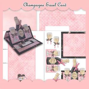 Champagne Easel Card