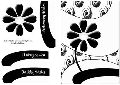 Monochrome Flowers & Swirls Step by Step