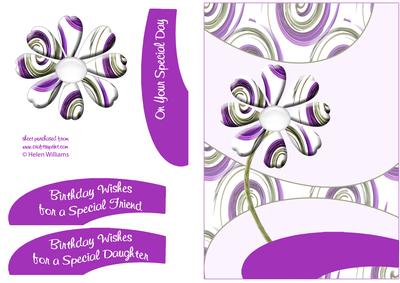 Purple Floral Swirls Step by Step