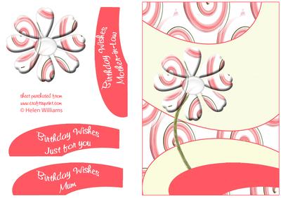 Pink Floral Swirl Step by Step