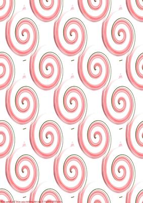 Pink Floral Swirl Background Paper