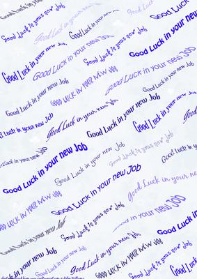 Good Luck in Your New Job Paper Blue
