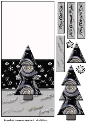 Contemporary Swirl Christmas Tree Design