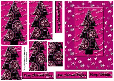 Contemporary Christmas Tree Pyramid in Pink