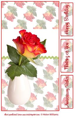 Rose Over the Edge Card