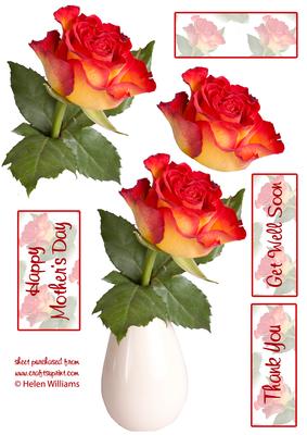 Orange & Yellow Rose Topper