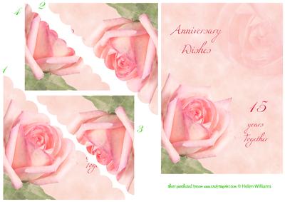 Pink Rose 15th Anniversary Wavy Side Stacker