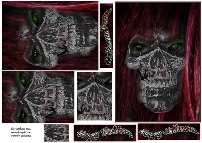 Scary Skull Halloween Pyramid