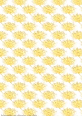Yellow Floral Vellum