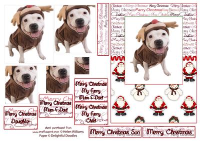 Staffordshire Bull Terrier Christmas Pyramid