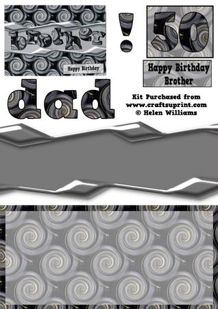 Black & Grey Swirl Alphabet, Numbers & Background Kit