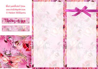 Lily & Gerbera Bouquet Dl Card Bases