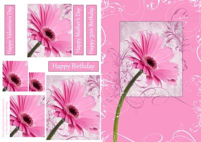 Pink Gerbera Swirl Pyramid