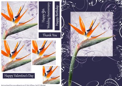 Bird of Paradise Swirl Pyramid