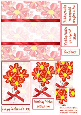 6x6 Inch Reddidy Red Pyramid Card Topper