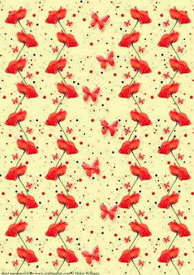 Poppy & Butterfly Wishes Pastel Green
