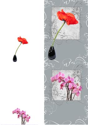 Floral Swirl Notelets 'the Greys'
