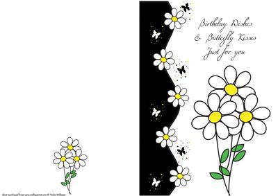 Daisy & Butterfly Wishes Quick Card