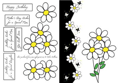 Daisy & Butterfly Wishes Step by Step