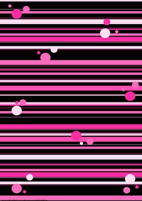 Pretty in Pinks on Black Stripes & Dots Paper