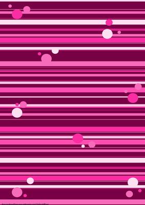 Pretty in Pinks on Burgandy Stripes & Dots Paper
