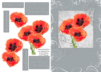 Poppy Trio Swirl Step by Step
