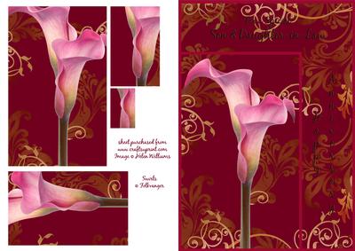 Indian Summer Cala Lily Anniversary Card Son - 