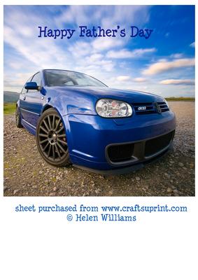 Vw Golf R32 Father's Day Topper 8x8 Inch