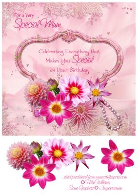 Dhalia Gem Mum Card Front