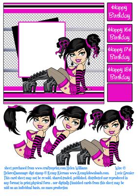 Pink on the Wire Delores D'ammage Step by Step