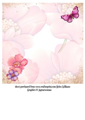 Butterfly & Flowers 8x8inch Insert