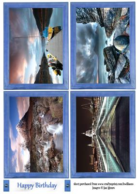 Four Scenic Landscape & Seascape Toppers Perfect for Men