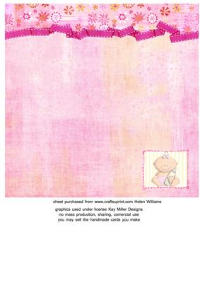 A Sweet Little Girl to Love New Baby Insert 8x8inch