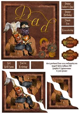 Steampunk Dog Corner Stacker for Dad