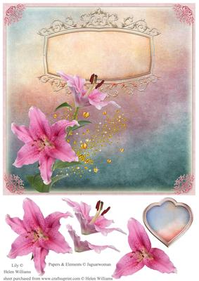 Stargazer Lily Dreams 8x8inch Step by Step