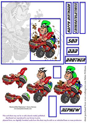Quad Bike Maximum Mud Card Front 6inch Step by Step