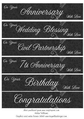 Black & White Swirls Blessing & Occasion Captions