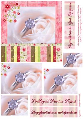 Ring in a Rose Pyramid Card Front