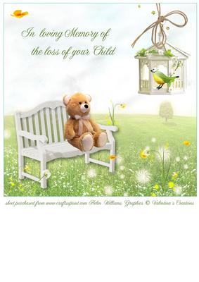 In Loving Memory of the Loss of Your Child 8x8inch Topper