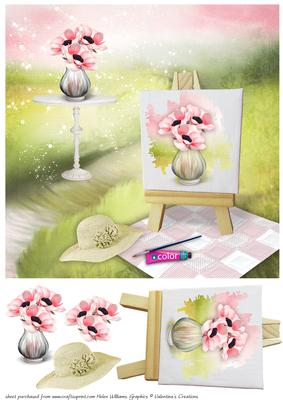 Painters Dream Anemone 8x8inch Step by Step